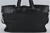 Authentic GUCCI Shoulder Tote Hand Bag GG Canvas Leather 106251 Black 0627E
