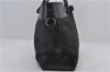 Authentic GUCCI Shoulder Tote Hand Bag GG Canvas Leather 106251 Black 0627E