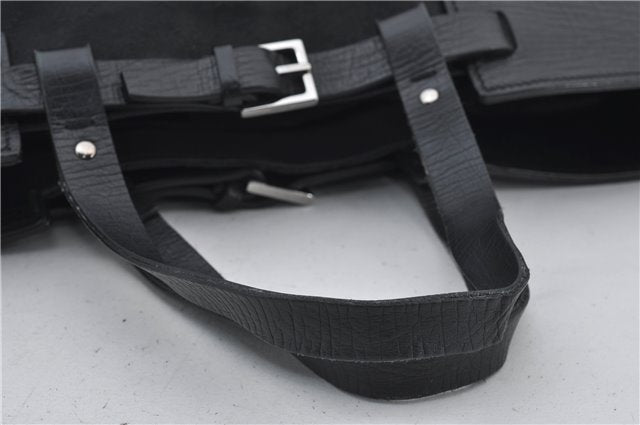 Authentic GUCCI Shoulder Tote Hand Bag GG Canvas Leather 106251 Black 0627E