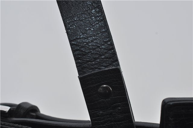 Authentic GUCCI Shoulder Tote Hand Bag GG Canvas Leather 106251 Black 0627E