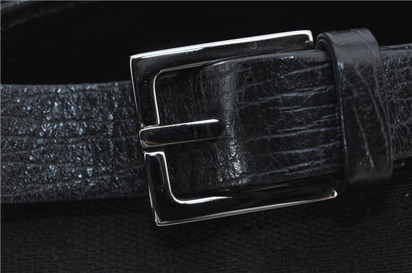 Authentic GUCCI Shoulder Tote Hand Bag GG Canvas Leather 106251 Black 0627E