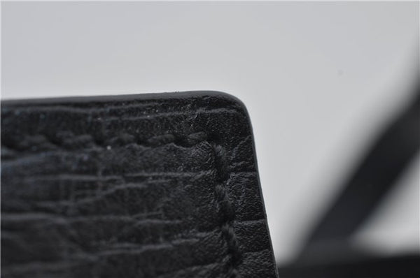 Authentic GUCCI Shoulder Tote Hand Bag GG Canvas Leather 106251 Black 0627E