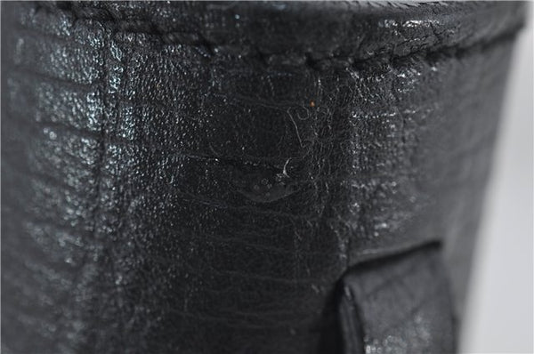 Authentic GUCCI Shoulder Tote Hand Bag GG Canvas Leather 106251 Black 0627E