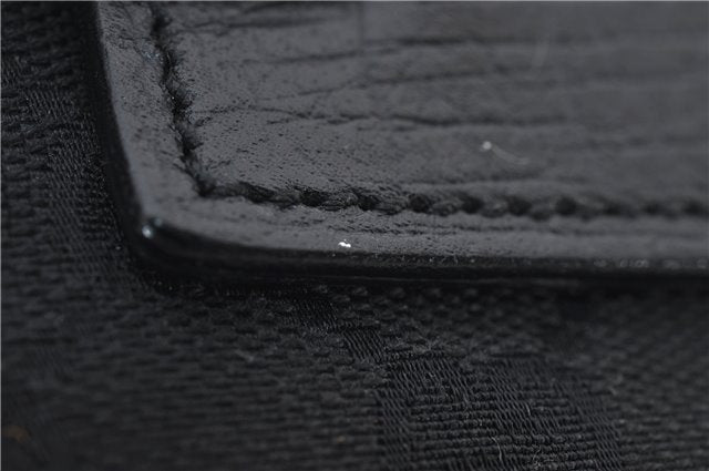 Authentic GUCCI Shoulder Tote Hand Bag GG Canvas Leather 106251 Black 0627E