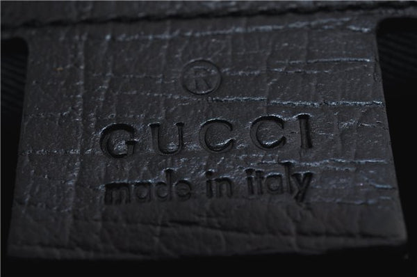 Authentic GUCCI Shoulder Tote Hand Bag GG Canvas Leather 106251 Black 0627E