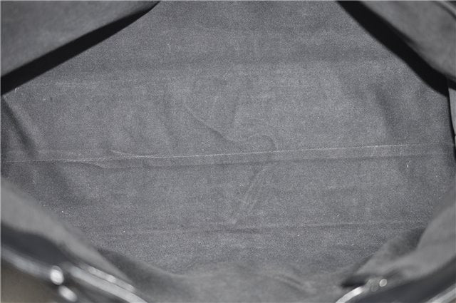 Authentic GUCCI Shoulder Tote Hand Bag GG Canvas Leather 106251 Black 0627E