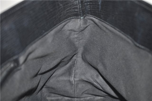 Authentic GUCCI Shoulder Tote Hand Bag GG Canvas Leather 106251 Black 0627E