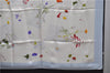Authentic HERMES Carre 90 Scarf "Des fleurs pour le dire" Silk Light Blue 0628D