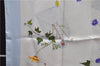 Authentic HERMES Carre 90 Scarf "Des fleurs pour le dire" Silk Light Blue 0628D