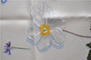 Authentic HERMES Carre 90 Scarf "Des fleurs pour le dire" Silk Light Blue 0628D