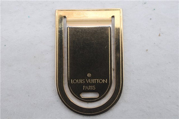 Louis Vuitton Pince a Billets Porte Address Money Clip Gold M65068 LV Box 0629D