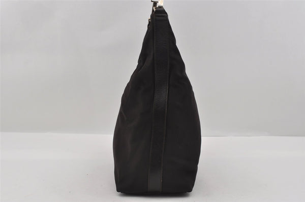 Authentic GUCCI Vintage Shoulder Hand Bag Nylon Leather Brown 0629I