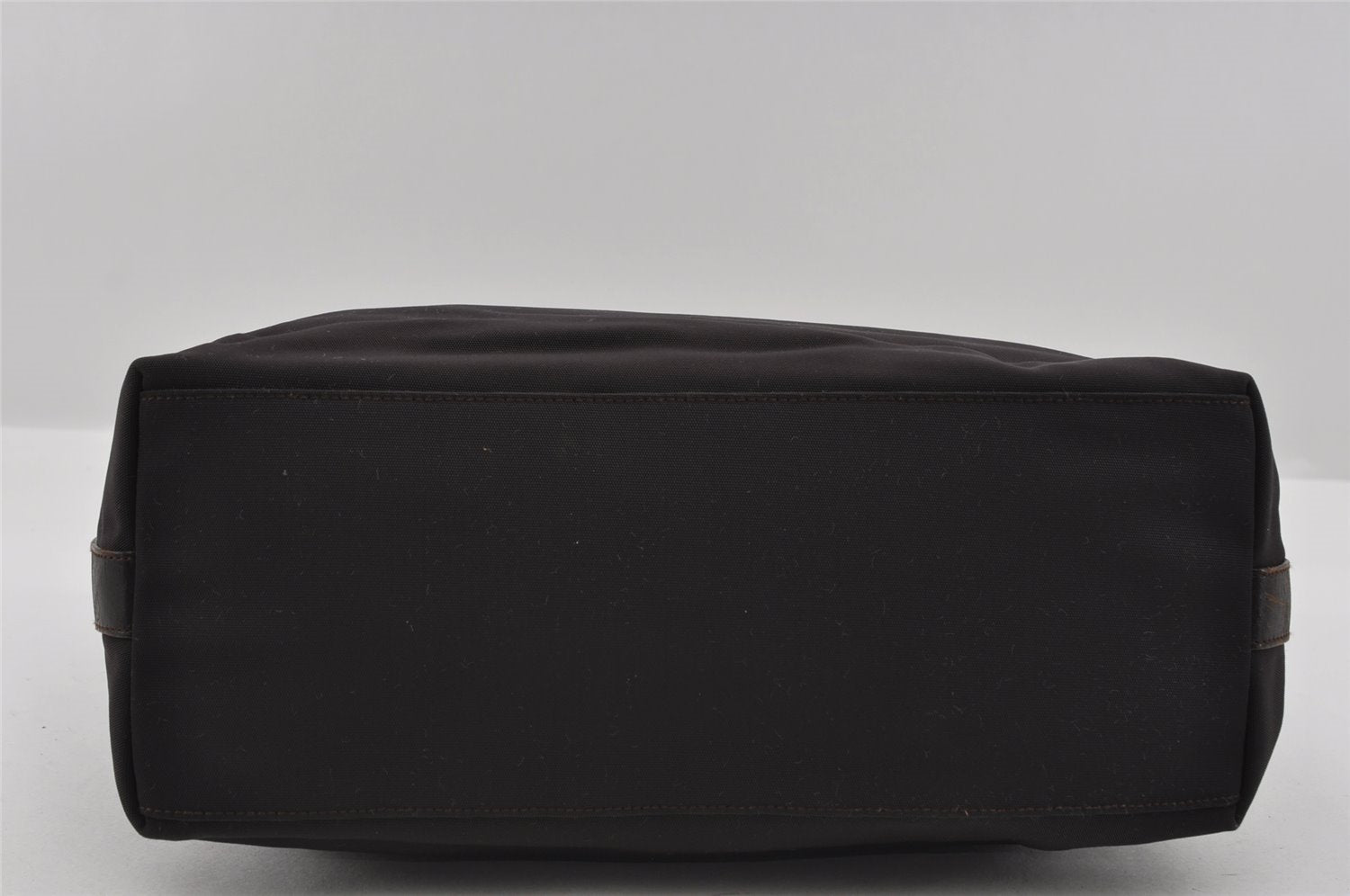 Authentic GUCCI Vintage Shoulder Hand Bag Nylon Leather Brown 0629I