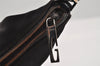 Authentic GUCCI Vintage Shoulder Hand Bag Nylon Leather Brown 0629I