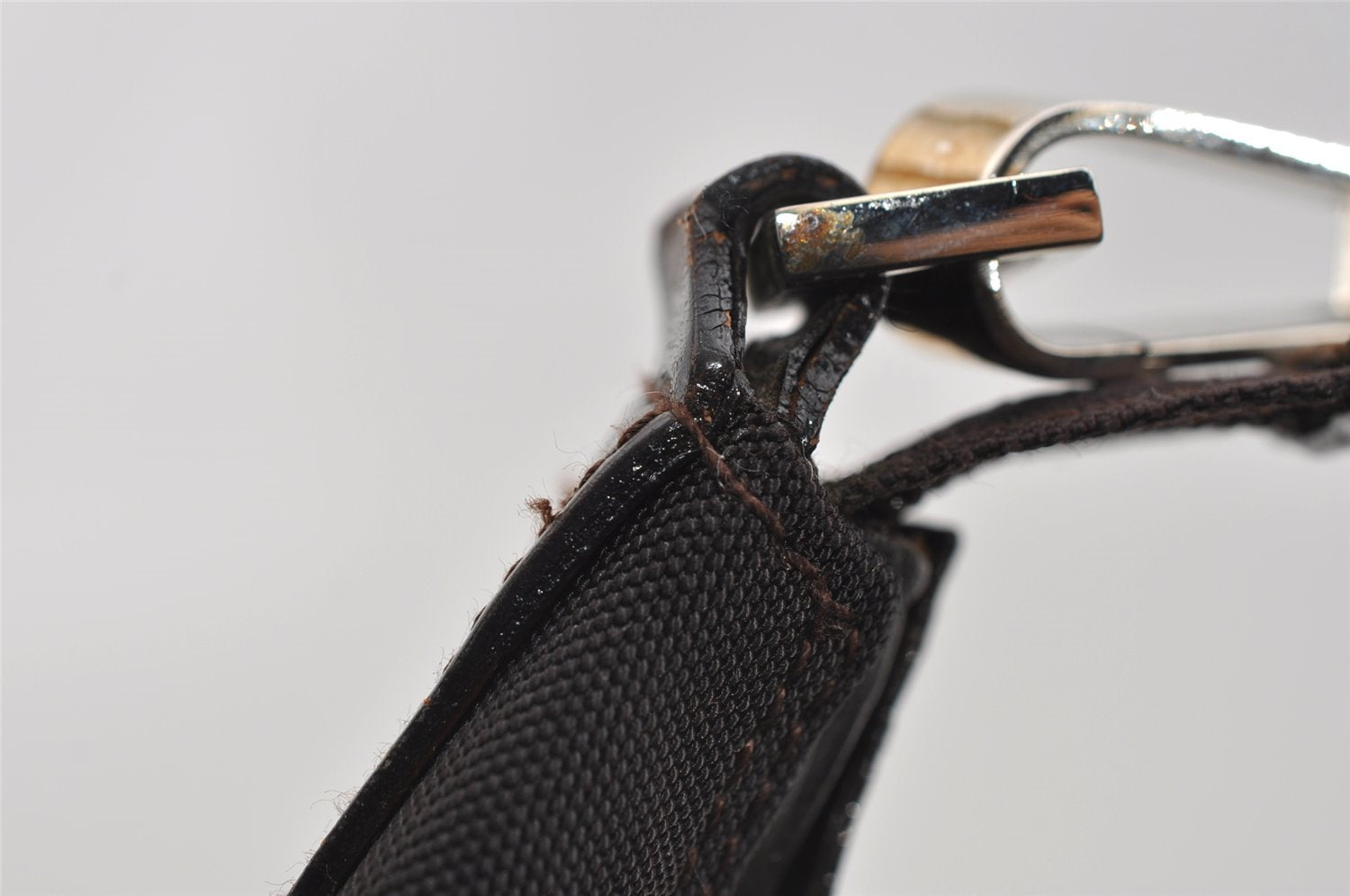 Authentic GUCCI Vintage Shoulder Hand Bag Nylon Leather Brown 0629I