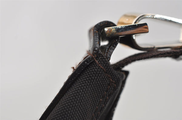 Authentic GUCCI Vintage Shoulder Hand Bag Nylon Leather Brown 0629I