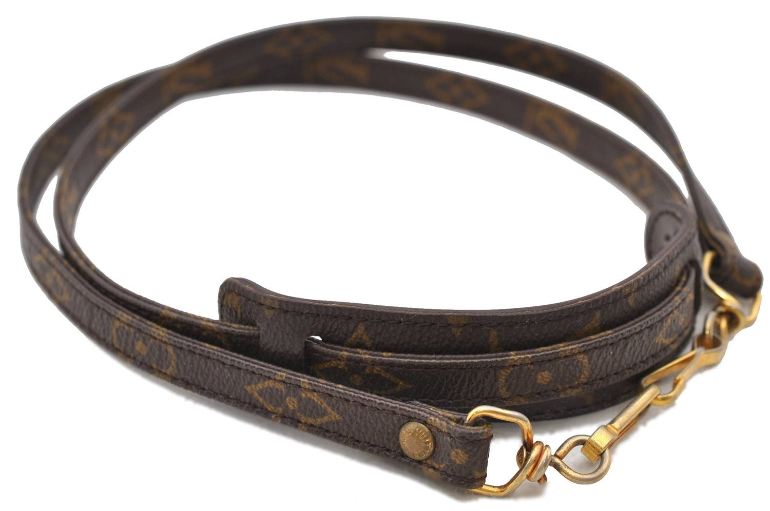 Authentic Louis Vuitton Monogram Brown Shoulder Strap Old Model 46.5