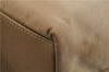 Authentic Christian Dior Maris Pearl Hand Bag Purse Nylon Beige CD 0638D