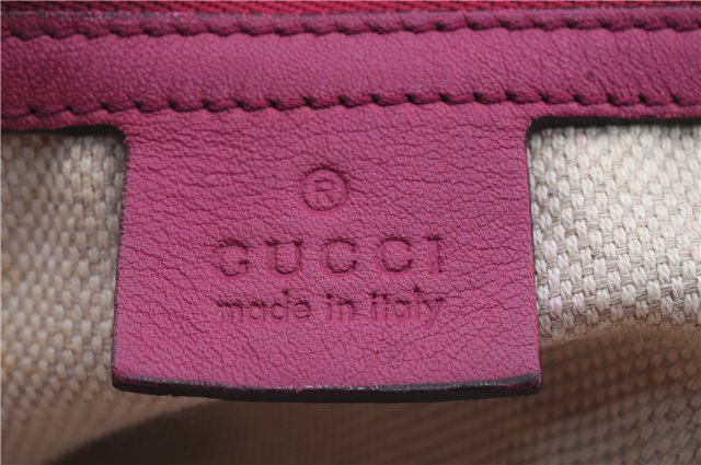 Authentic GUCCI SOHO 2Way Shoulder Hand Bag Enamel 336751 Pink 0639D