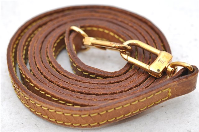 Authentic Louis Vuitton Leather Shoulder Strap Beige 48