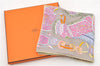 Authentic HERMES Carre 90 Scarf "SOUS LE GIDE DE MARS" Silk Yellow Box 0642D