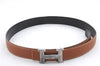 Authentic HERMES Constance Ladies Leather Belt Size 90cm 35.4" Brown Black 0649D