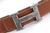 Authentic HERMES Constance Ladies Leather Belt Size 90cm 35.4" Brown Black 0649D