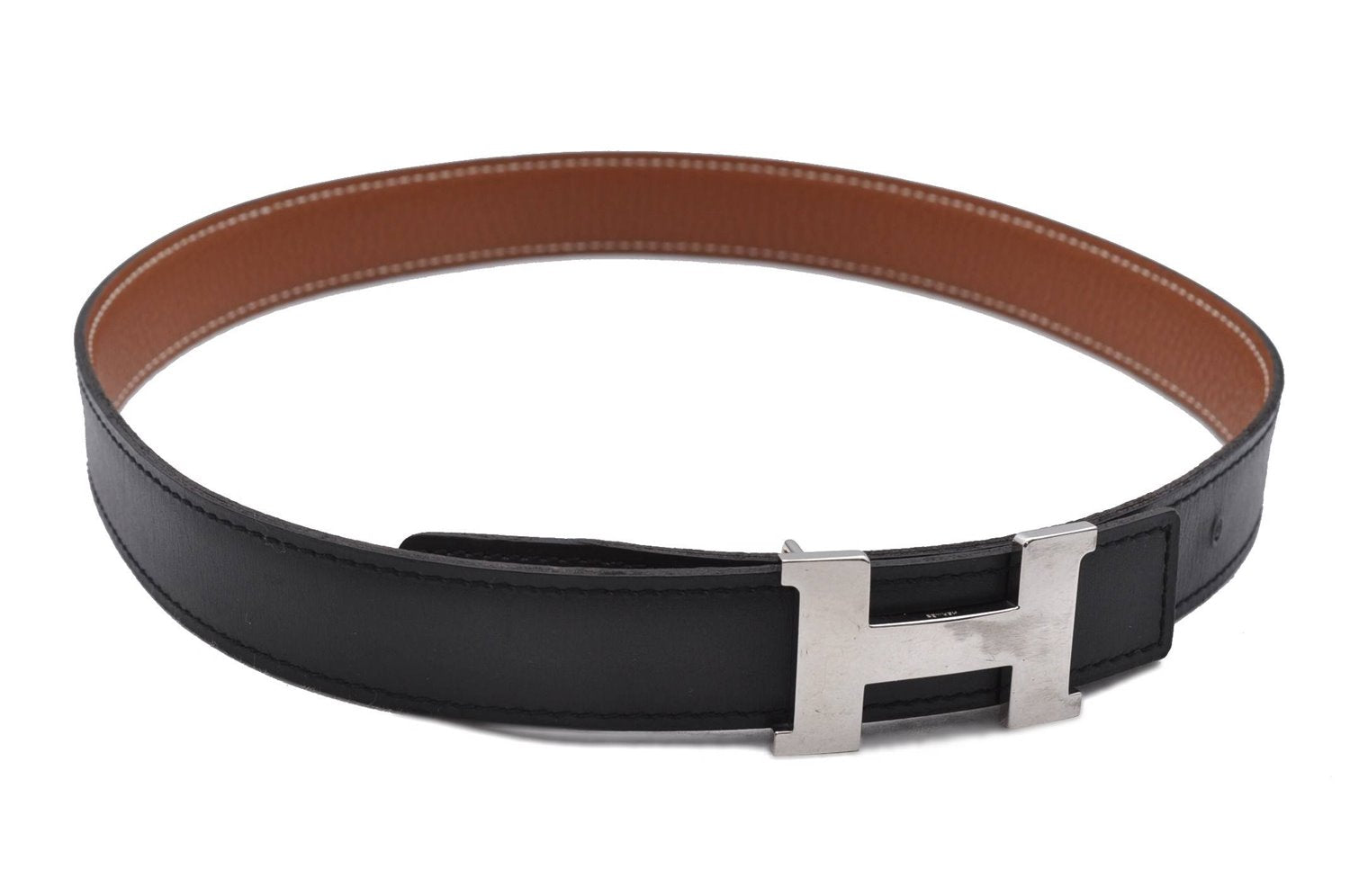 Auth HERMES Mini Constance Ladies Leather Belt Size 65cm 25.6