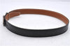 Auth HERMES Mini Constance Ladies Leather Belt Size 65cm 25.6" Black Brown 0650D