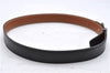 Auth HERMES Mini Constance Ladies Leather Belt Size 65cm 25.6" Black Brown 0650D