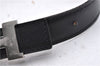 Auth HERMES Mini Constance Ladies Leather Belt Size 65cm 25.6" Black Brown 0650D