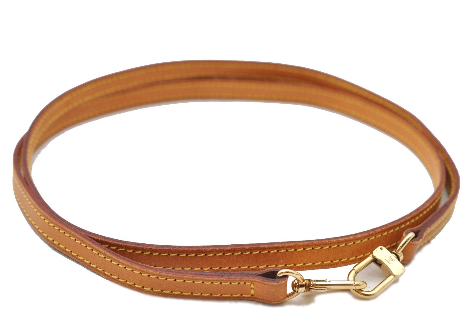 Authentic Louis Vuitton Leather Shoulder Strap Beige 46.9