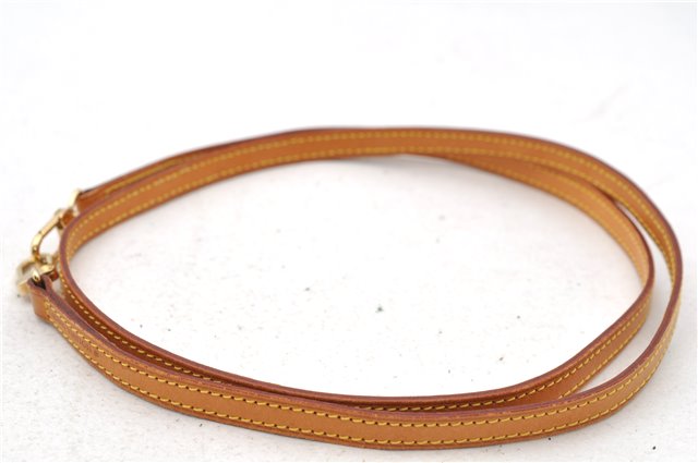Authentic Louis Vuitton Leather Shoulder Strap Beige 46.9