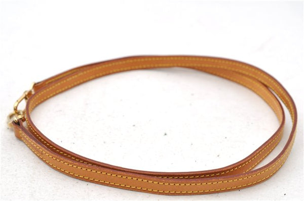 Authentic Louis Vuitton Leather Shoulder Strap Beige 46.9" LV 0654D