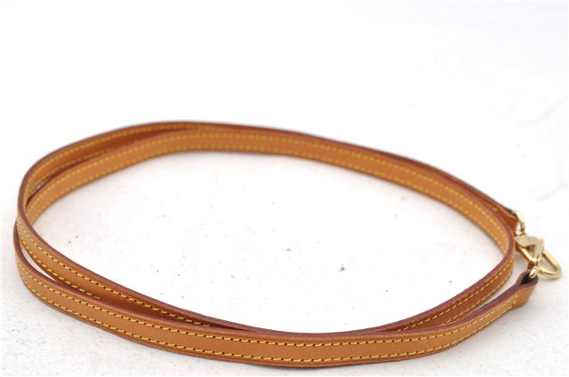 Authentic Louis Vuitton Leather Shoulder Strap Beige 46.9