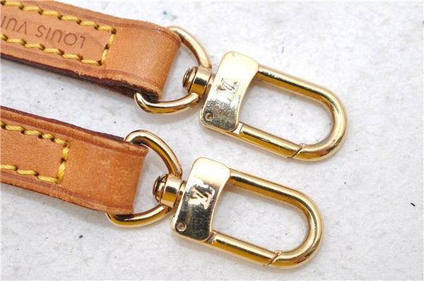 Authentic Louis Vuitton Leather Shoulder Strap Beige 46.9" LV 0654D