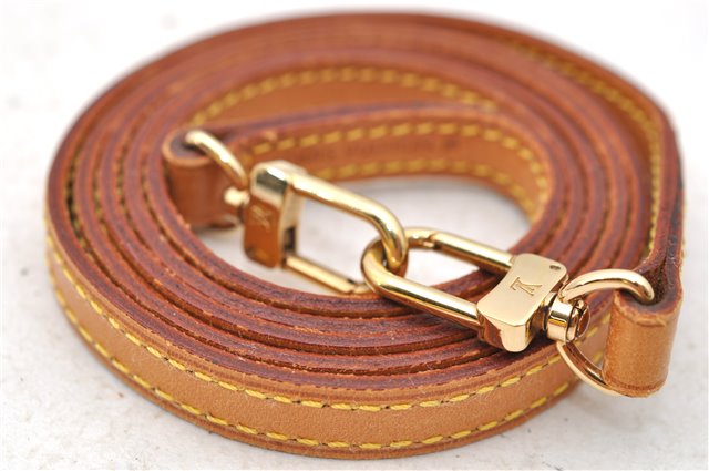 Authentic Louis Vuitton Leather Shoulder Strap Beige 46.9