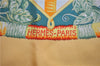 Authentic HERMES Carre 90 Scarf "ALOHA" Silk Orange Box 0656D
