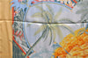 Authentic HERMES Carre 90 Scarf "ALOHA" Silk Orange Box 0656D