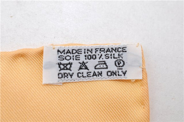 Authentic HERMES Carre 90 Scarf "ALOHA" Silk Orange Box 0656D