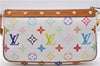 Louis Vuitton Monogram Multicolor Pochette Accessoires Pouch White LV Box 0658D