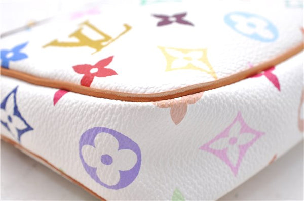 Louis Vuitton Monogram Multicolor Pochette Accessoires Pouch White LV Box 0658D