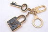 Authentic Louis Vuitton Porte Cles Confidence Charm Key Ring M65088 Gold 0659C