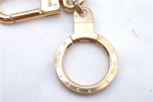 Authentic Louis Vuitton Porte Cles Confidence Charm Key Ring M65088 Gold 0659C