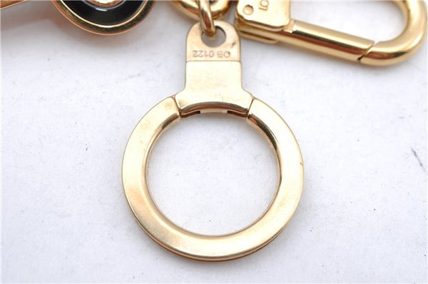 Authentic Louis Vuitton Porte Cles Confidence Charm Key Ring M65088 Gold 0659C