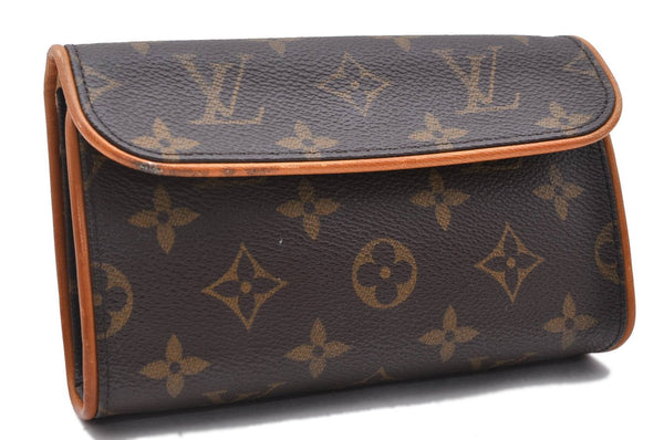 Auth Louis Vuitton Monogram Pochette Florentine Pouch Waist Bag M51855 LV 0660D