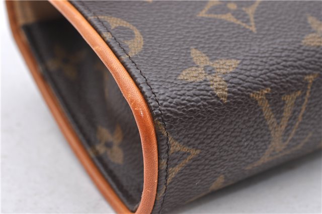 Auth Louis Vuitton Monogram Pochette Florentine Pouch Waist Bag M51855 LV 0660D