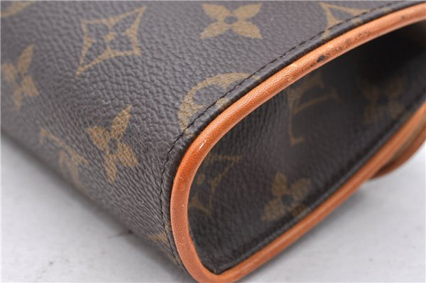 Auth Louis Vuitton Monogram Pochette Florentine Pouch Waist Bag M51855 LV 0660D