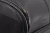 Authentic FENDI Pequin Pattern PVC Leather 2Way Travel Boston Bag Black 0661I
