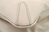 Authentic GUCCI Horsebit Shoulder Tote Bag Leather 114913 White 0663D